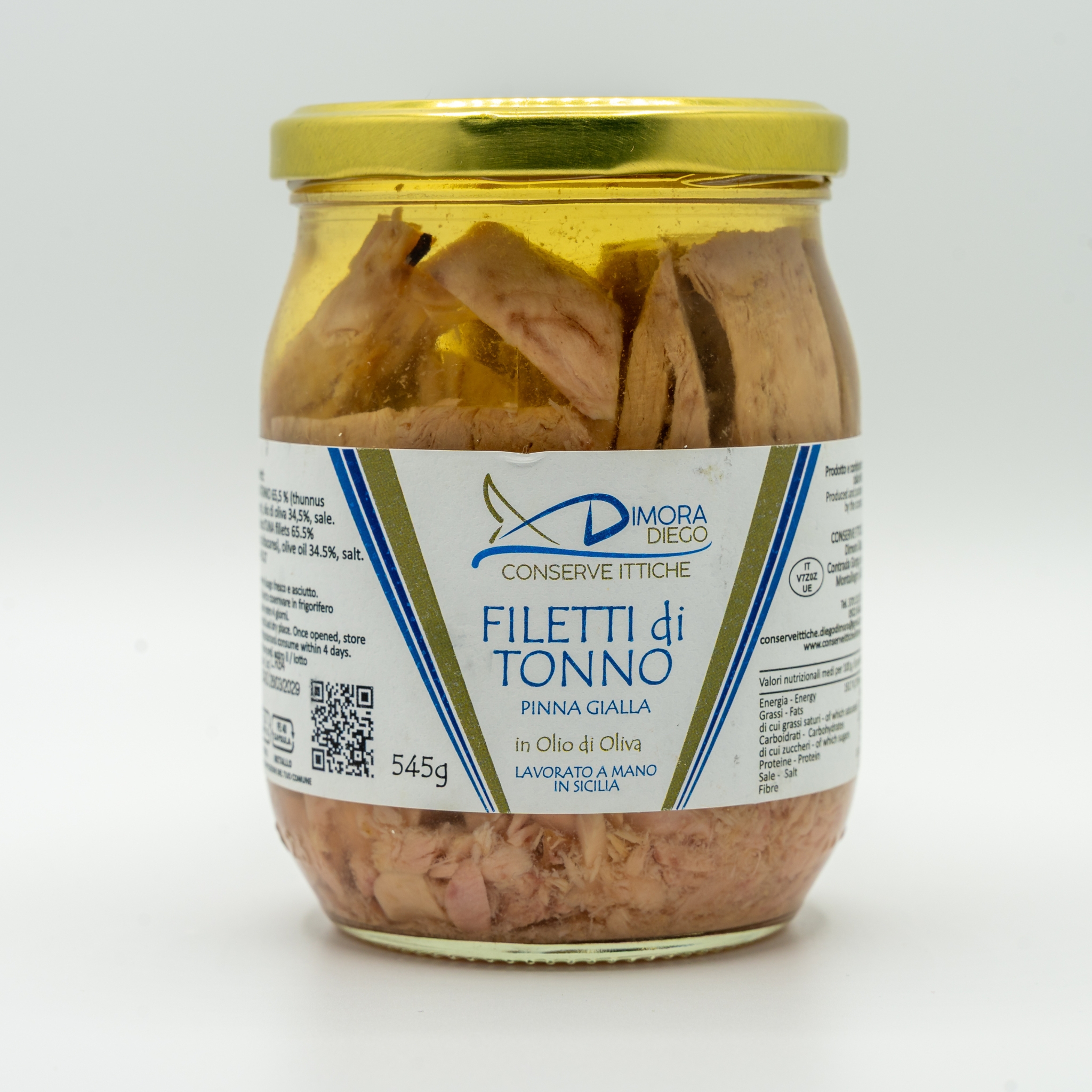 Filetti di Tonno Pinna Gialla Filetti di Tonno Pinna Gialla - in Olio d'Oliva 545 gr